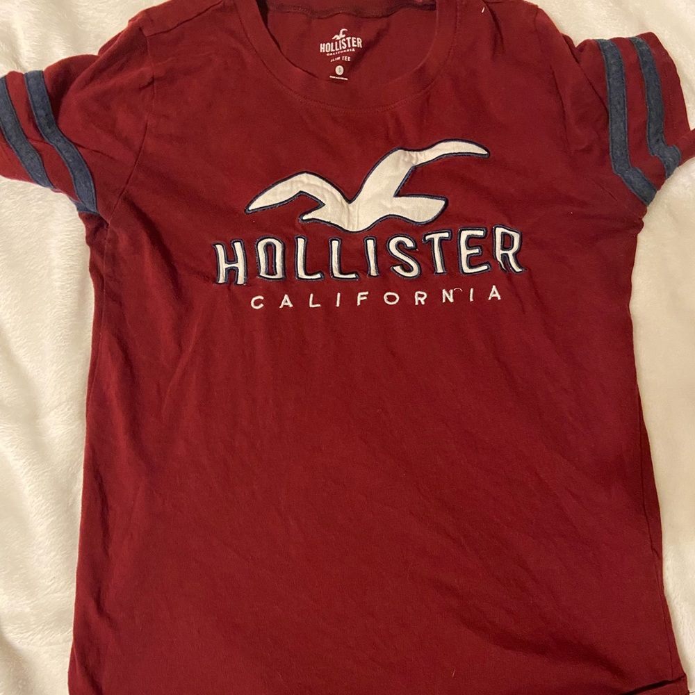 Hollister black and red shirt